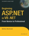 Image for Beginning ASP.NET in VB .NET  : from novice to professional