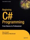 Image for Beginning C# Programming : From Novice to Professional