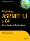 Image for Beginning ASP.NET in C#  : from novice to professional