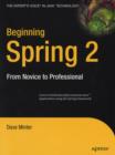 Image for Beginning Spring 2 : From Novice to Professional