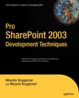 Image for Pro SharePoint 2003 Development Techniques
