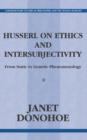 Image for Husserl On Ethics And Intersubjectivity