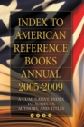 Image for Index to American Reference Books Annual 2005-2009