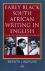 Image for Early Black South African Writing in English