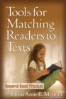 Image for Tools for matching readers to texts  : research-based practices