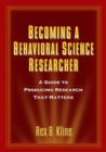 Image for Becoming a Behavioral Science Researcher