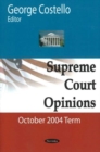 Image for Supreme Court Opinions : October 2004 Term