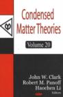 Image for Condensed Matter Theories, Volume 20