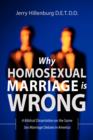 Image for Why Homosexual Marriage Is Wrong