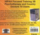 Image for HIPAA Focused Training, 10 Users : No. 3B : Psychotherapy and Country Doctors