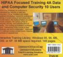 Image for HIPAA Focused Training, 10 Users : No. 4A : Data and Computer Security