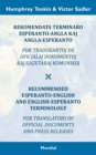 Image for Rekomendata terminaro Esperanto-angla kaj angla-Esperanto por tradukantoj de oficialaj dokumentoj kaj gazetaraj komunikoj