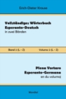 Image for Vollstandiges Woerterbuch Esperanto-Deutsch in zwei Banden, Band 2 (L - Z)