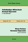 Image for Vollst?ndiges W?rterbuch Deutsch-Esperanto in drei B?nden. Band 1 (A-G)