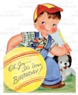 Image for Boy with Ball &amp; Dog -Birthday Greeting Card