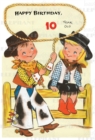 Image for Cowboy &amp; Cowgirl - 10th Birthday - Greeting Card