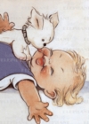 Image for Dog Kissing Baby - Greeting Card