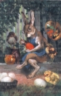Image for Rabbit Painting Eggs - Easter Greeting Card