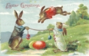 Image for Rabbits Jumping Eggs - Easter Greeting Card