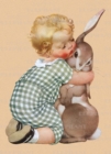 Image for Boy Hugging Rabbit - Greeting Card