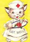 Image for Cat Nurse Get Well - Greeting Card