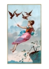 Image for Girl flying held aloft by birds - Encouragement Greeting Card