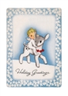 Image for Angel riding baby reindeer - Christmas Card