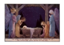 Image for Angels at manger of Baby Jesus - Christmas Card