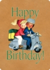 Image for Boy and Girl on Scooter Birthday Card