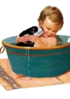 Image for Puppy and Baby in Bath Friendship Greeting Card