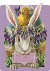 Image for Easter Rabbit With Purple Flowers Easter Greeting Card