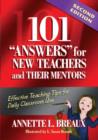 Image for 101 Answers for New Teachers and Their Mentors : Effective Teaching Tips for Daily Classroom Use