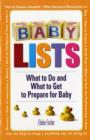 Image for Baby lists  : what to do and what to get to prepare for baby