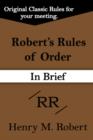 Image for Robert&#39;s Rules of Order (in Brief)