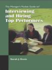 Image for Manager&#39;s pocket guide to interviewing and hiring top performers