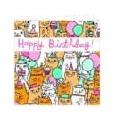 Image for Birthday Cats Green Giftnotes