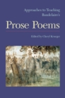 Image for Approaches to teaching Baudelaire&#39;s prose poems