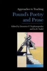 Image for Approaches to Teaching Pound&#39;s Poetry and Prose