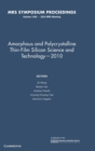 Image for Amorphous and Polycrystalline Thin-Film Silicon Science and Technology - 2010: Volume 1245