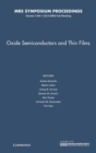 Image for Oxide Semiconductors and Thin Films: Volume 1494