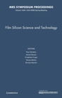 Image for Film Silicon Science and Technology: Volume 1536