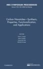 Image for Carbon Nanotubes - Synthesis, Properties, Functionalization, and Applications: Volume 1752