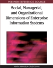 Image for Social, managerial, and organizational dimensions of enterprise information systems