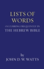 Image for Lists of Words Occurring Frequently in the Hebrew Bible
