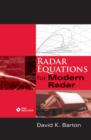 Image for Radar equations for modern radar