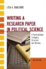 Image for Writing a Research Paper in Political Science