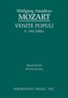 Image for Venite populi, K.260 / 248a : Vocal score