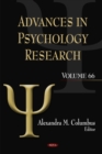 Image for Advances in Psychology Research : Volume 66