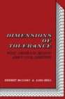 Image for Dimensions of tolerance: what Americans believe about civil liberties
