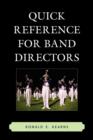 Image for Quick Reference for Band Directors